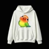 Buzo con Capucha Algodón Estampado Pixel Art Loro Diseño Original Cool
