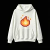 Buzo con Capucha Algodón Estampado Pixel Art Fuego Gaming Premium