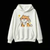 Buzo con Capucha Algodón Estampado Pixel Art Fox Diseño Casual Premium