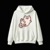 主图_2 Buzo con Capucha Algodón Estampado Gato Pixel Art Kawaii Gamer Premium