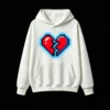 主图_2 Buzo con Capucha Algodón Estampado Corazón Pixel Art Diseño Original