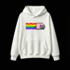 主图_2 Buzo con Capucha Algodón Estampado Nyan Cat Arcoíris Pixel Art Premium