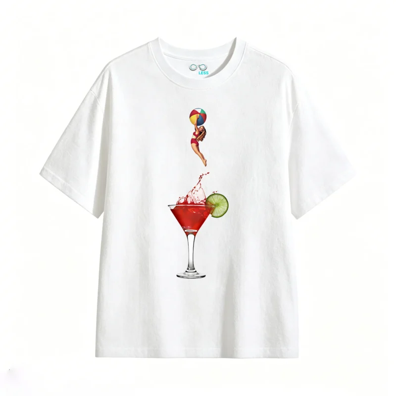 Remera Algodón Estampado Cóctel Verano Casual Premium