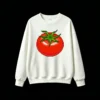 Buzo cuello redondo Algodón Estampado Pixel Art Tomate Diseño Retro Casual