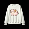 Buzo cuello redondo Algodón Estampado Oveja Pixel Art Diseño Kawaii Trend