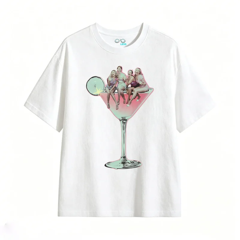 Remera Algodón Estampado Martini Diseño Retro Vintage Full