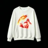 Buzo cuello redondo Algodón Estampado Peces Koi Pixel Art Estilo Japonés