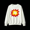 Buzo cuello redondo Algodón Estampado Pixel Art Explosión Diseño Urbano