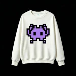 Buzo cuello redondo Algodón Estampado Pixel Art Gamers Retro Calidad Premium