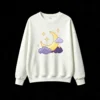 Buzo cuello redondo Algodón Estampado Pixel Art Luna Noche Vintage Top