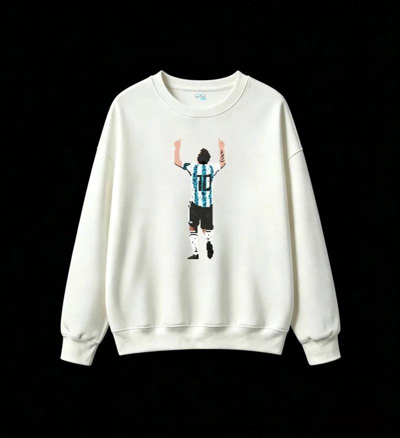 Buzo cuello redondo Algodón Estampado Messi 10 Selección Argentina Fútbol