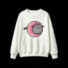 主图_2 Buzo cuello redondo Algodón Gato Pixel Art Donut Kawaii Diseño Premium