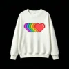 主图_2 Buzo cuello redondo Algodón Estampado Corazón Pixel Retro Moda Premium