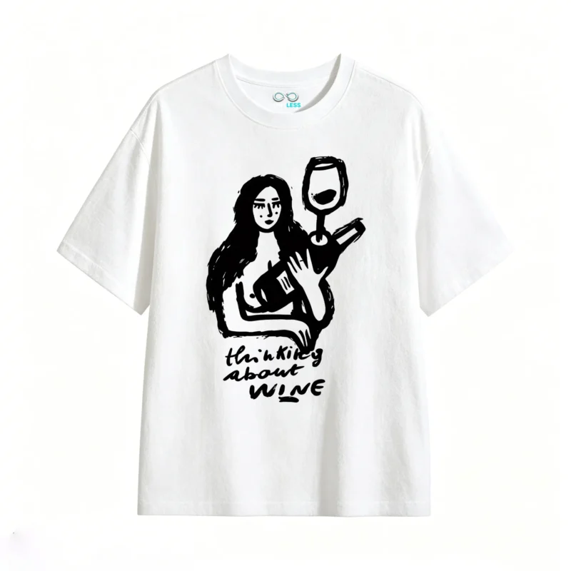 主图_2 Remera Algodón Estampada Wine Lover Casual Premium Estilo