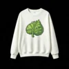 Buzo cuello redondo Algodón Estampado Hoja Pixel Art Diseño Casual Premium