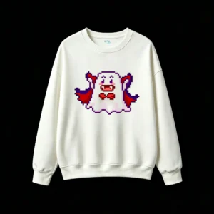 Buzo cuello redondo Algodón Estampado Pixel Art Gamer Diseño Retro Casual