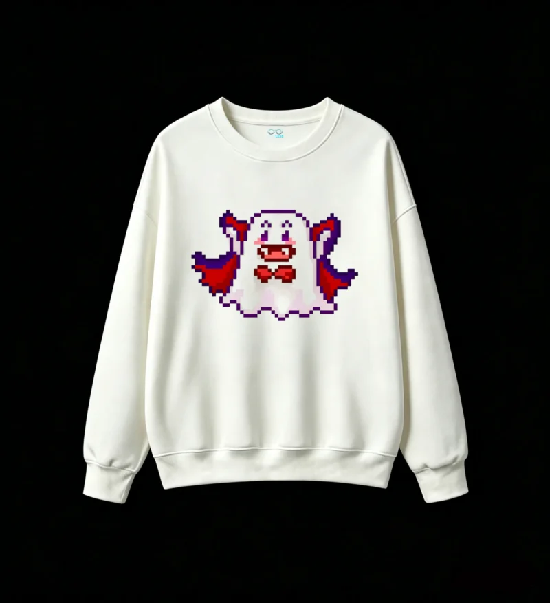 Buzo cuello redondo Algodón Estampado Pixel Art Gamer Diseño Retro Casual