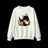 Buzo cuello redondo Algodón Estampado Pixel Art Gato Kawaii Premium