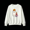 Buzo cuello redondo Algodón Estampado Pixel Art Halloween Fantasma Calavera
