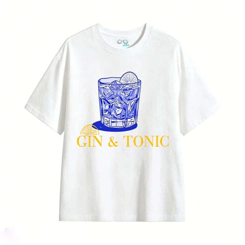 主图_2 Remera Algodón Estampada Gin Tonic Bebida Premium Calidad