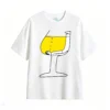 主图_2 Remera Algodón Estampada Copa Vino Diseño Minimalista Premium