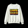Buzo cuello redondo Algodón Estampada Game Over Diseño Retro Gamer
