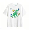 主图_2 Remera Algodón Estampado Dinosaurio Artístico Casual Premium
