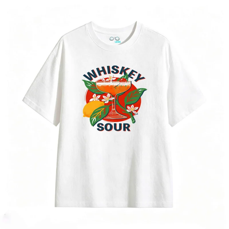 主图_2 Remera Algodón Estampada Whiskey Sour Cóctel Premium
