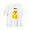 Remera Algodón Estampado Gato Kawaii Diseño Urbano Premium