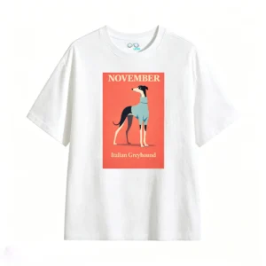 主图_2 Remera Algodón Estampado Galgo Italiano Diseño Exclusivo