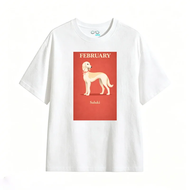 主图_2 Remera Algodón Saluki Diseño Perro Estampada Calidad Premium