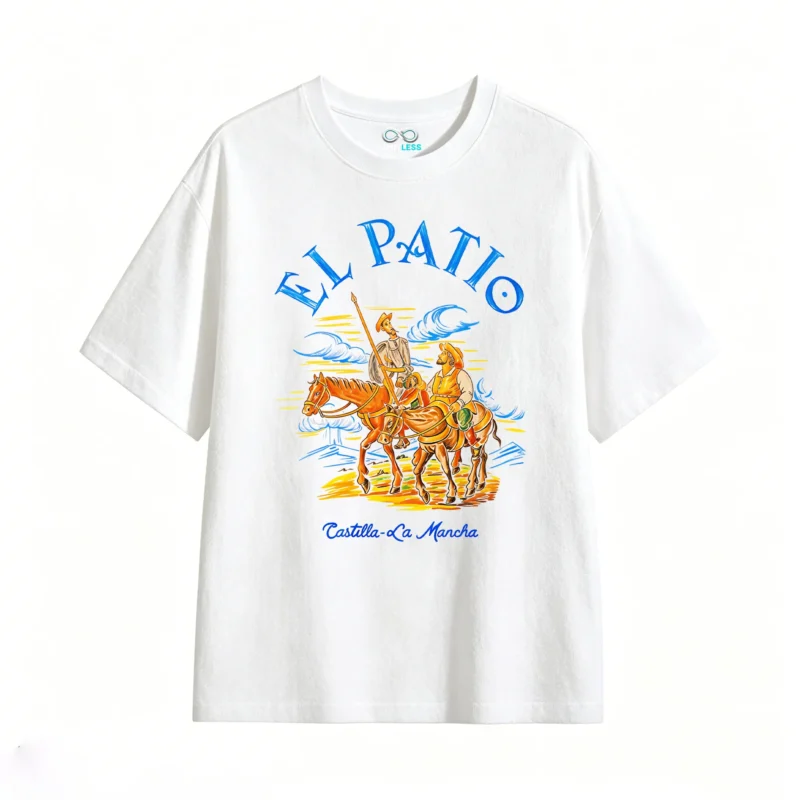 Remera El Patio Algodón Estampado Quijote Diseño Casual