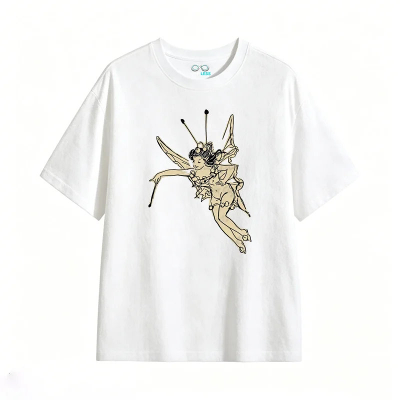 Remera Algodón Estampado Hada Estilo Vintage Casual Premium