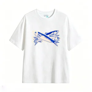 主图_2 Remera Algodón Estampado Peces Diseño Marino Moda Casual