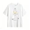 Remera Algodón Estampado Gato Kawaii Diseño Oversize Premium