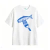 主图_2 Remera Algodón Estampado Pescado Tenedor Diseño Premium
