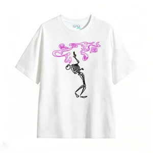 主图_2 Remera Algodón Estampado Neón Diseño Abstracto Urbana Moda