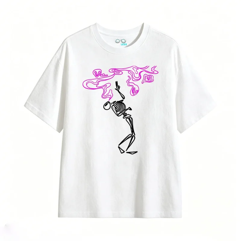 主图_2 Remera Algodón Estampado Neón Diseño Abstracto Urbana Moda