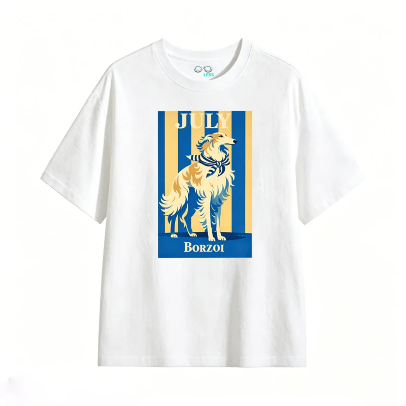 主图_2 Remera Algodón Estampada Borzoi Julio Diseño Exclusivo