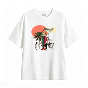 主图_2 Remera Algodón Estampado Surrealista Martini Arte Premium