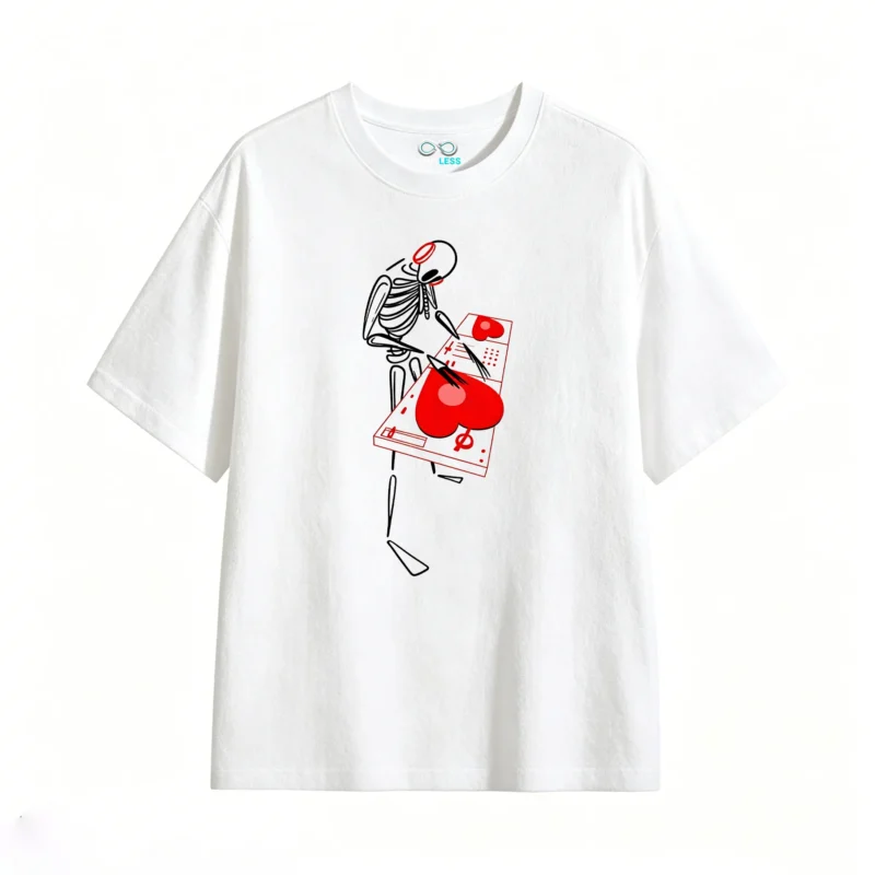 主图_2 Remera Algodón Estampado Corazón Urbano Diseño Trendy Calidad