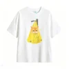 Remera Algodón Estampado Gato Bolsa Amarillo Oversize Premium