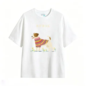 Remera Algodón Estampado Jack Russell Terrier Casual Diseño
