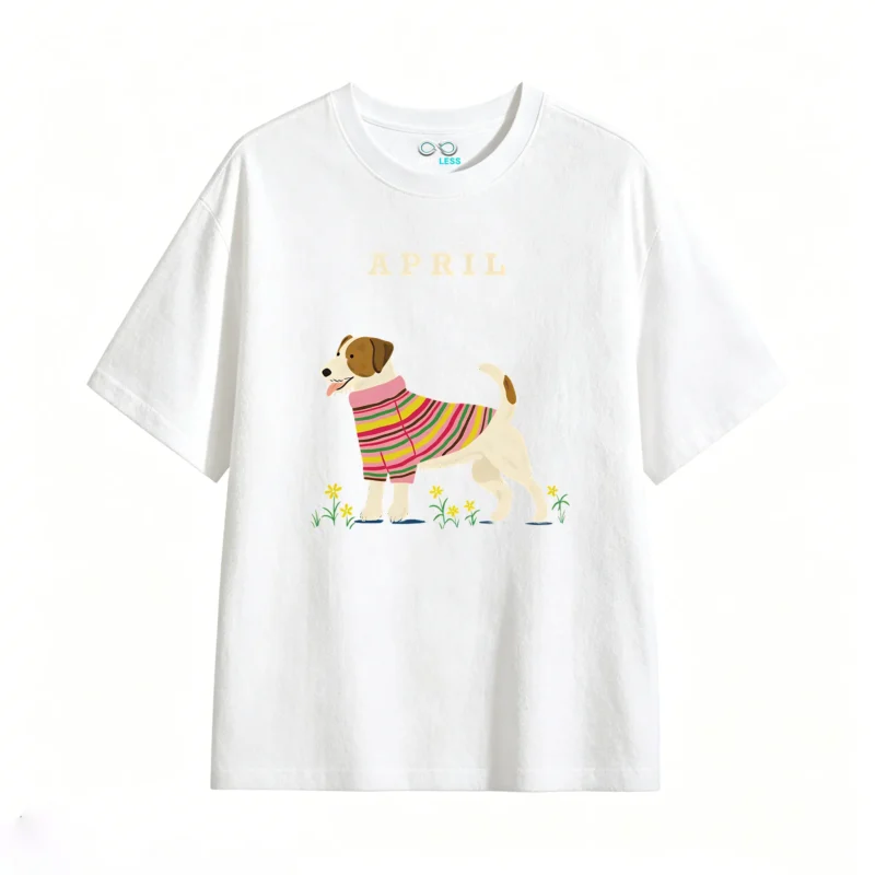 Remera Algodón Estampado Jack Russell Terrier Casual Diseño