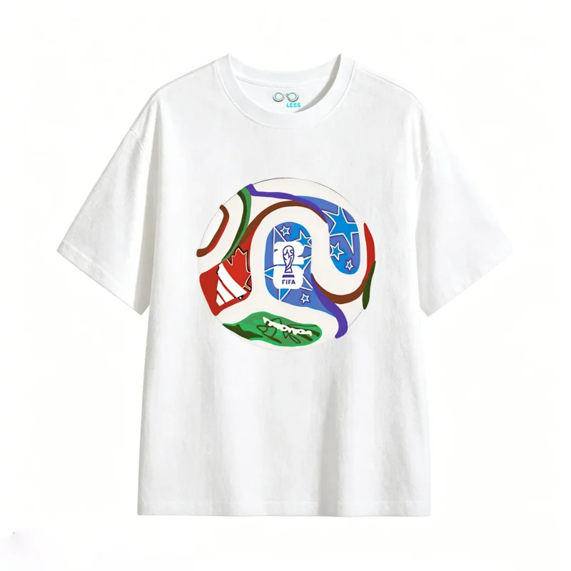 Remera Algodón Copa Mundial Estampada Diseño Fútbol Premium