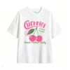 Remera Algodón Estampada Cherries Diseño Trendy Premium