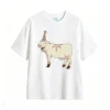 Remera Algodón Estampado Vaca Festiva Estilo Kawaii Premium