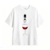 Remera Algodón Estampada Copa Vino Minimalista Casual Moda