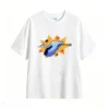 Remera Algodón Estampada Grulla Estilo Retro Full Print Premium