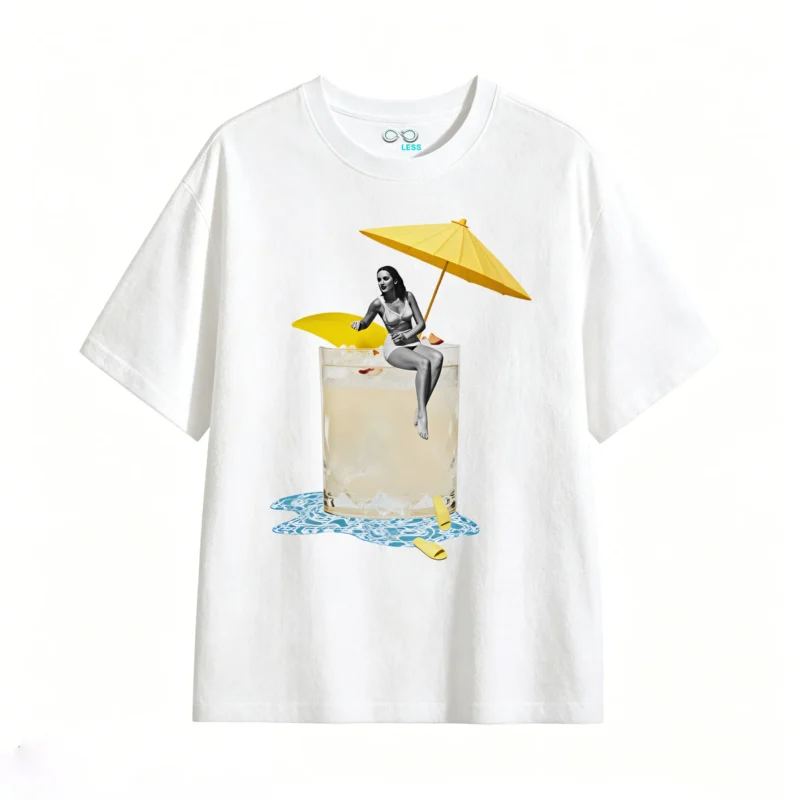 主图_2 Remera Algodón Estampado Verano Diseño Vintage Cóctel Premium